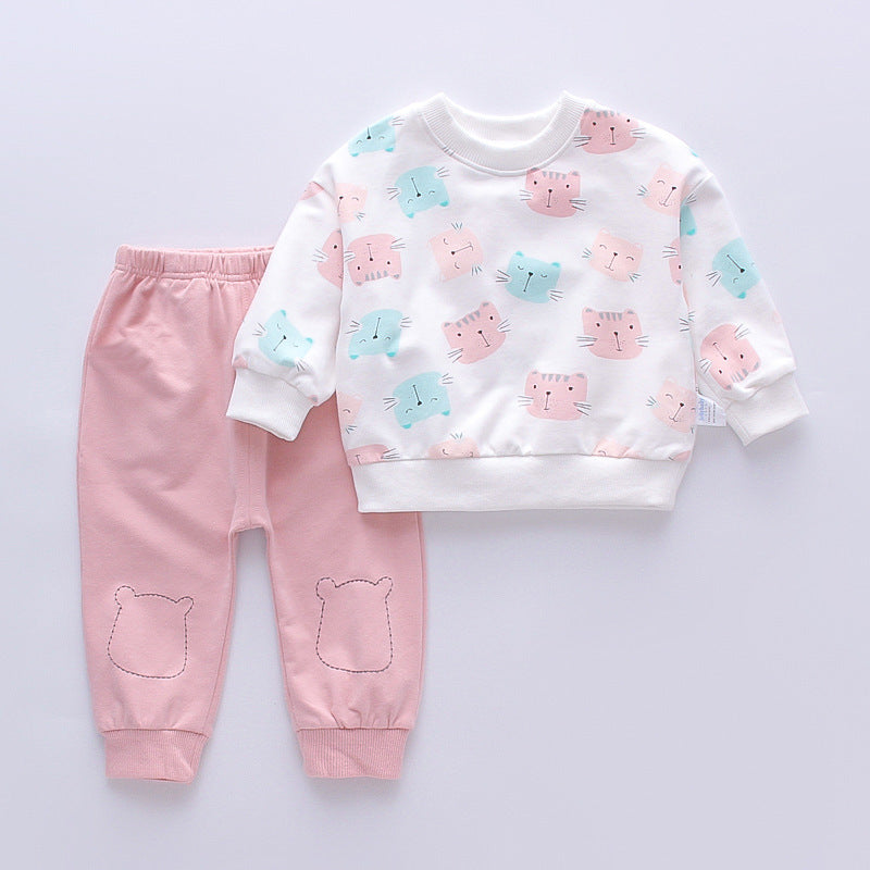 Cartoon Spring And Autumn Baby Western Style Set