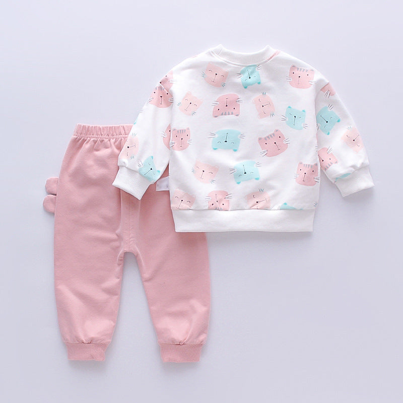 Cartoon Spring And Autumn Baby Western Style Set