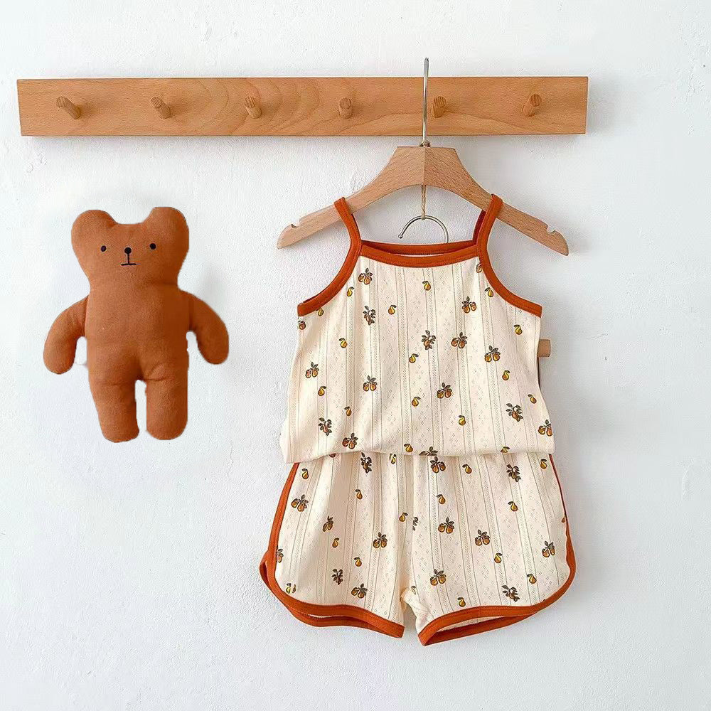 Children's Pajamas Breathable Cotton Vest Suit
