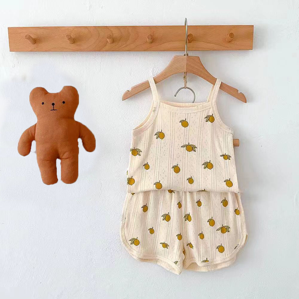 Children's Pajamas Breathable Cotton Vest Suit