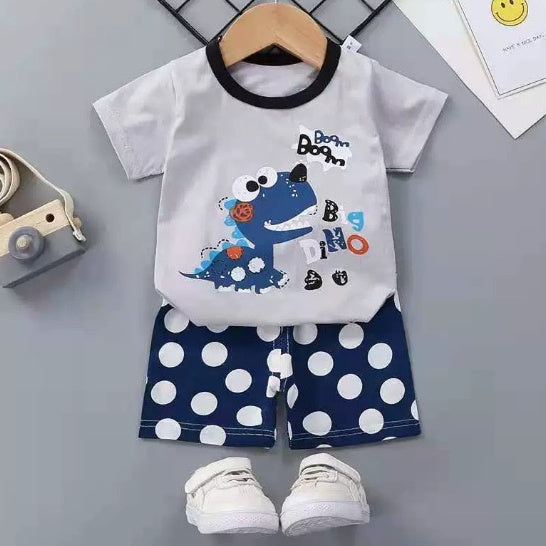 Baby And Infant Short-sleeved Shorts Cotton T-shirt Underwear Set
