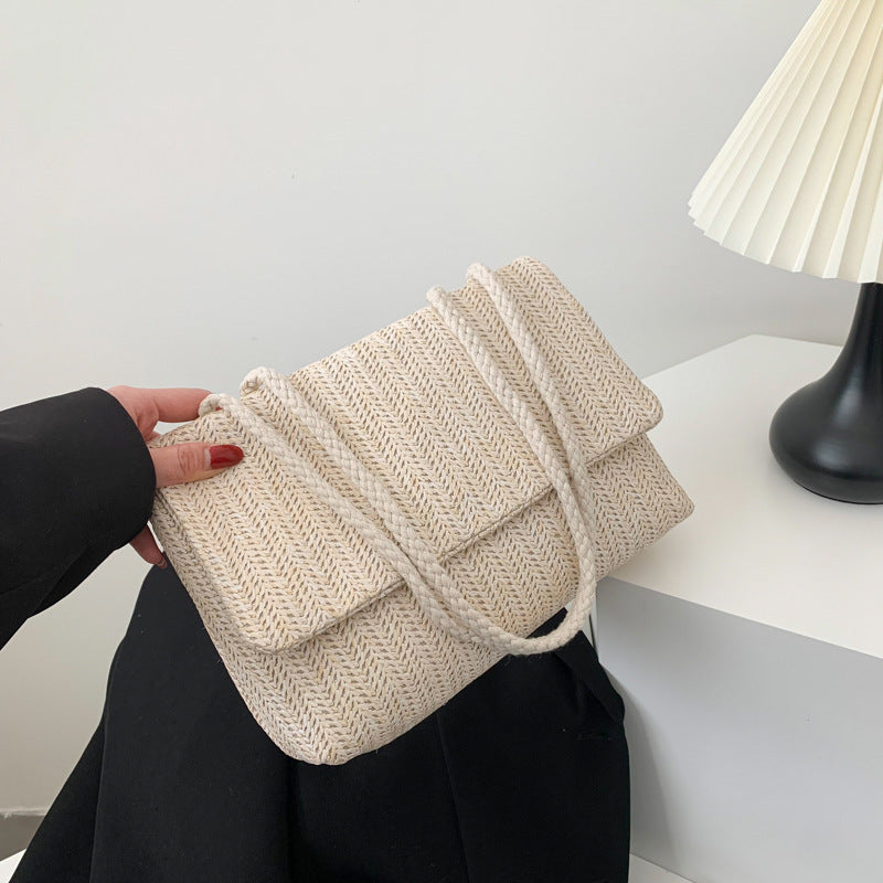 Women's Fashion Simple Woven Crossbody Shoulder Bag