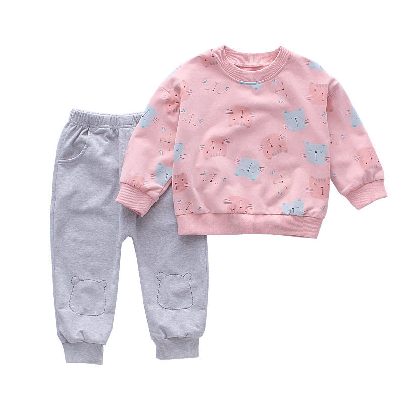 Cartoon Spring And Autumn Baby Western Style Set