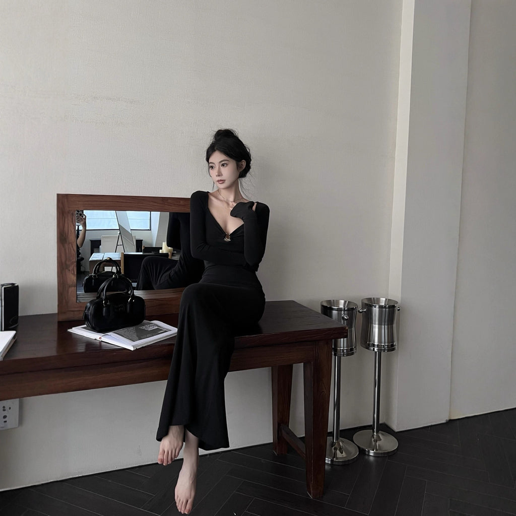 Women Fallwinter Slim Fishtail Dress Tight-fitting Cinched Hip Skirt