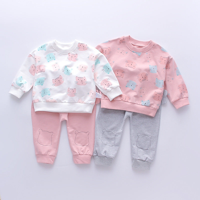 Cartoon Spring And Autumn Baby Western Style Set