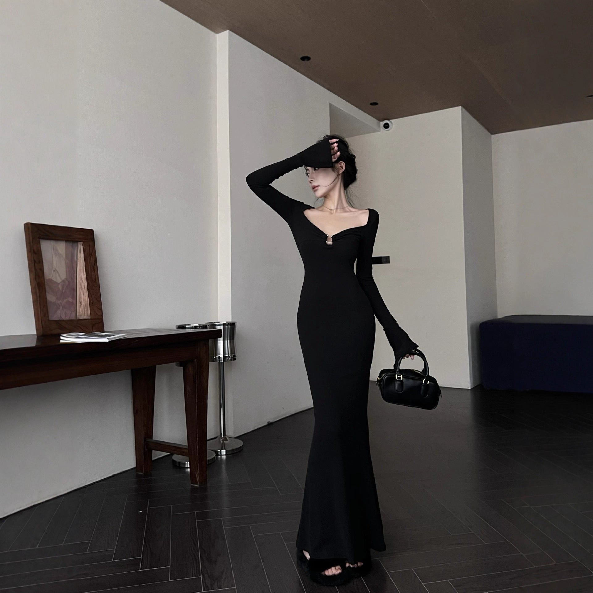 Women Fallwinter Slim Fishtail Dress Tight-fitting Cinched Hip Skirt