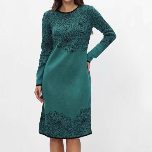 Printed Dress New Women's Fashion Noble