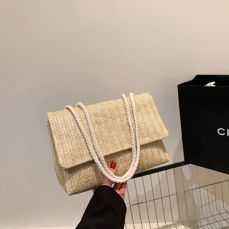 Women's Fashion Simple Woven Crossbody Shoulder Bag