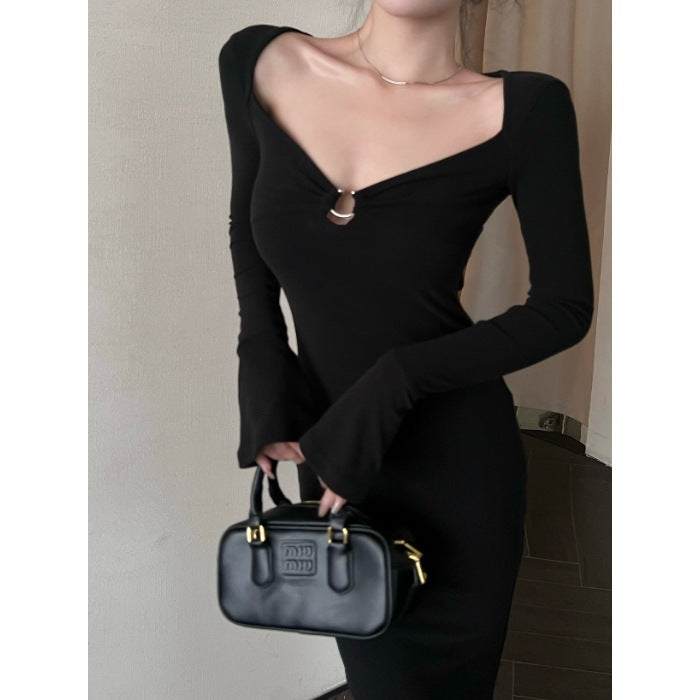 Women Fallwinter Slim Fishtail Dress Tight-fitting Cinched Hip Skirt