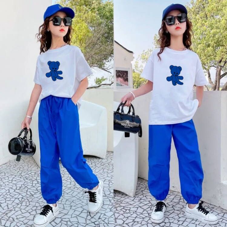 Bear Fashion Personalized Printing Girls' Summer Suits